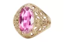 Ring Amethyst 14 Karat Gelbgold Vintage Stil vrc074y